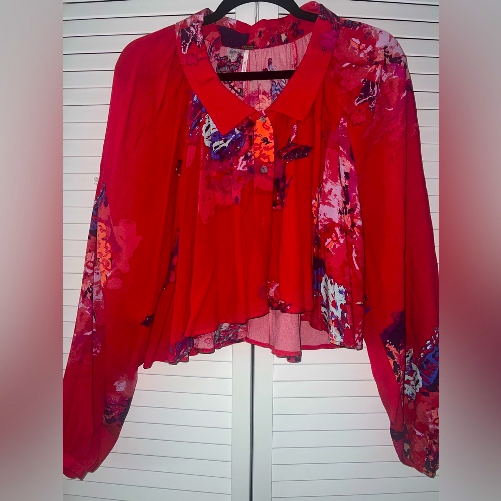 Free People Cropped Blouse